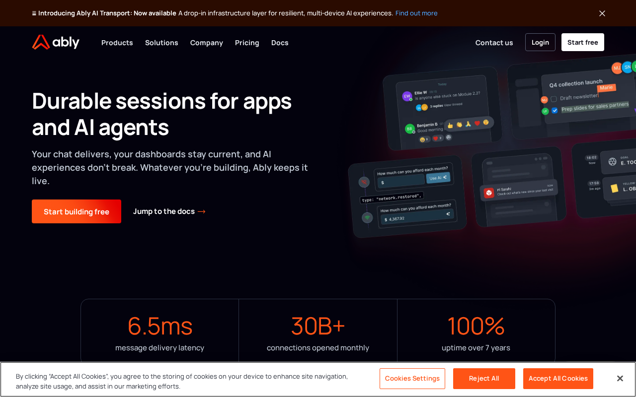 Screenshot of ably.io