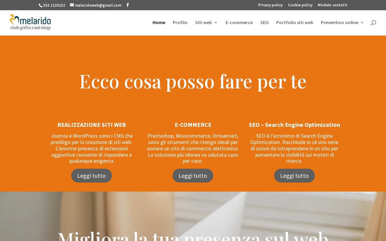 Screenshot of melaridositiweb.it