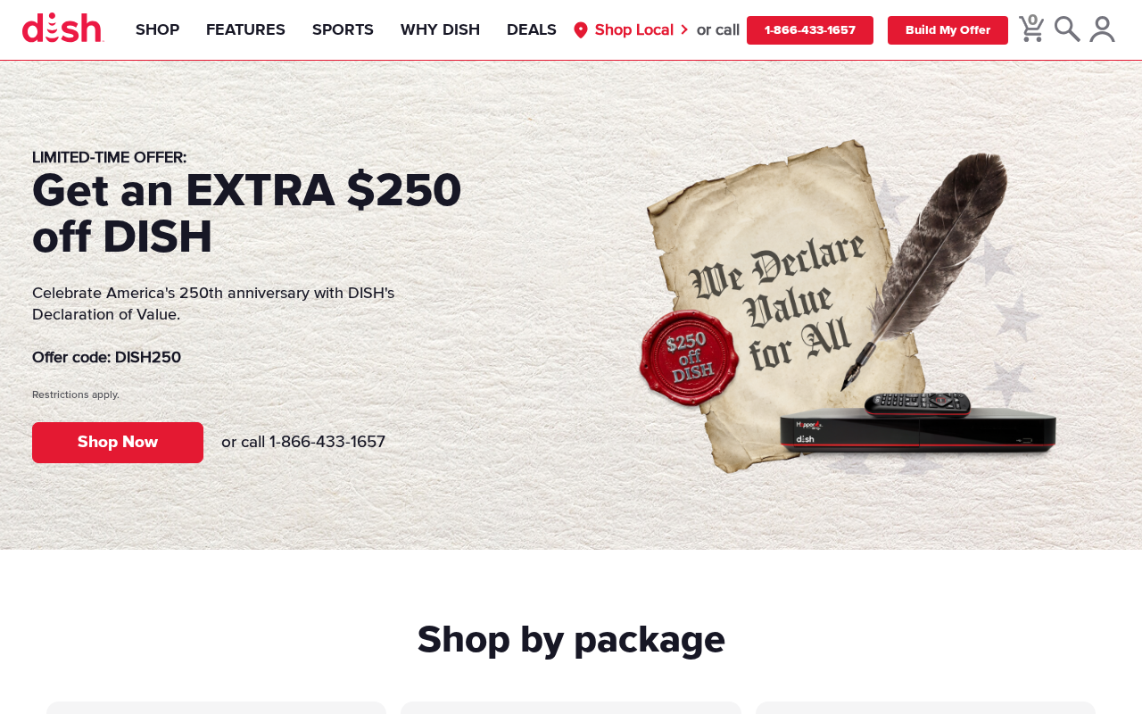 Screenshot of dish.com