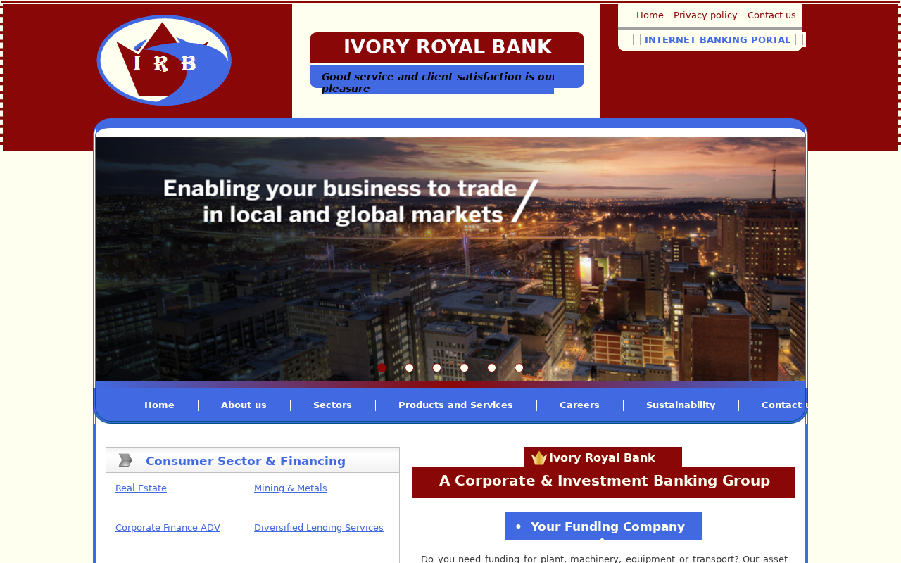 Screenshot of ivoryroyalbank.com