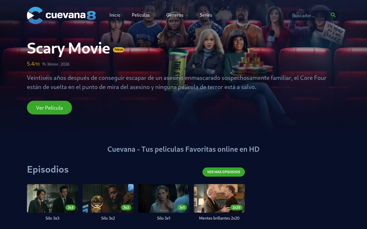 Captured page preview of cuevana8.plus