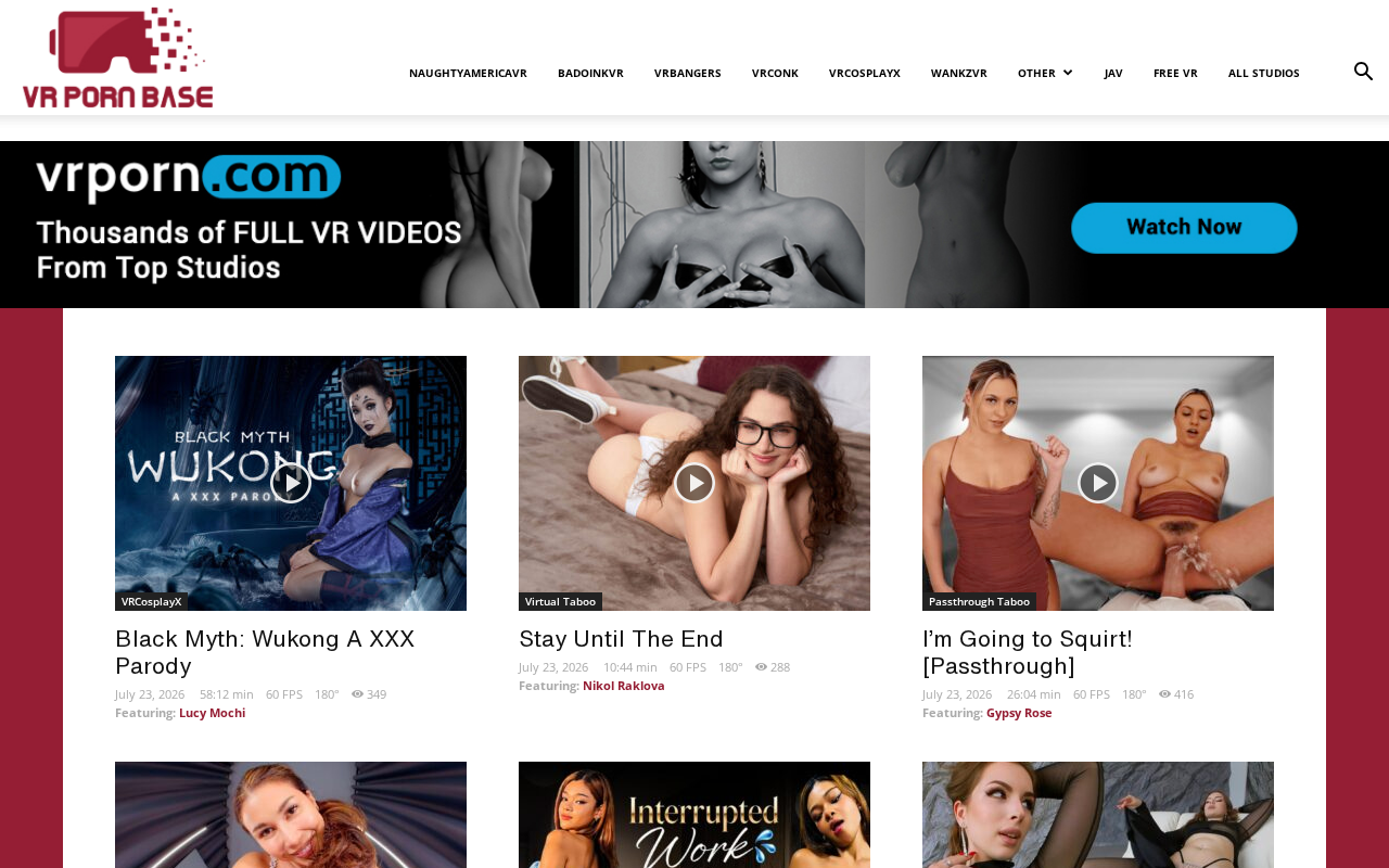 Screenshot of vrpornbase.com