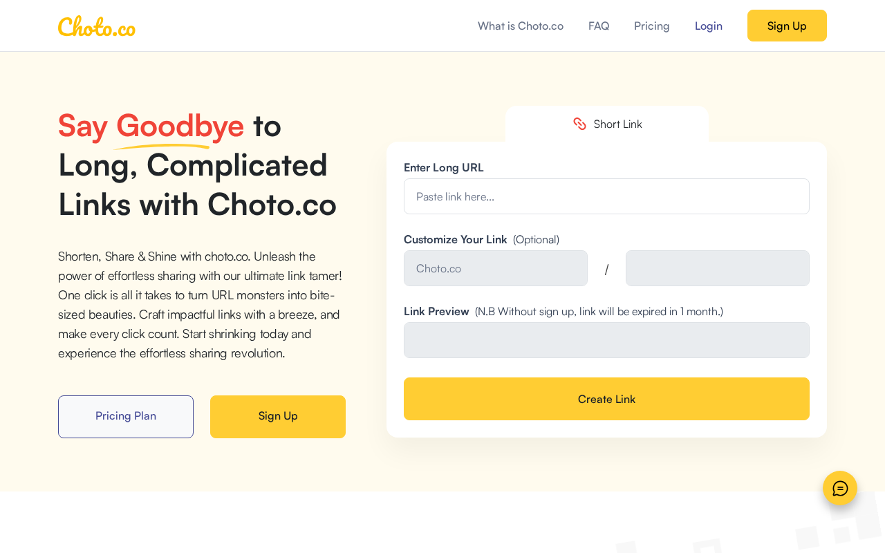 Captured page preview of choto.co
