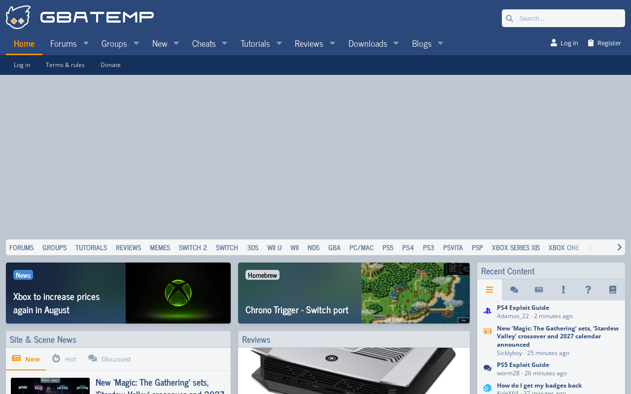 Captured page preview of gbatemp.net