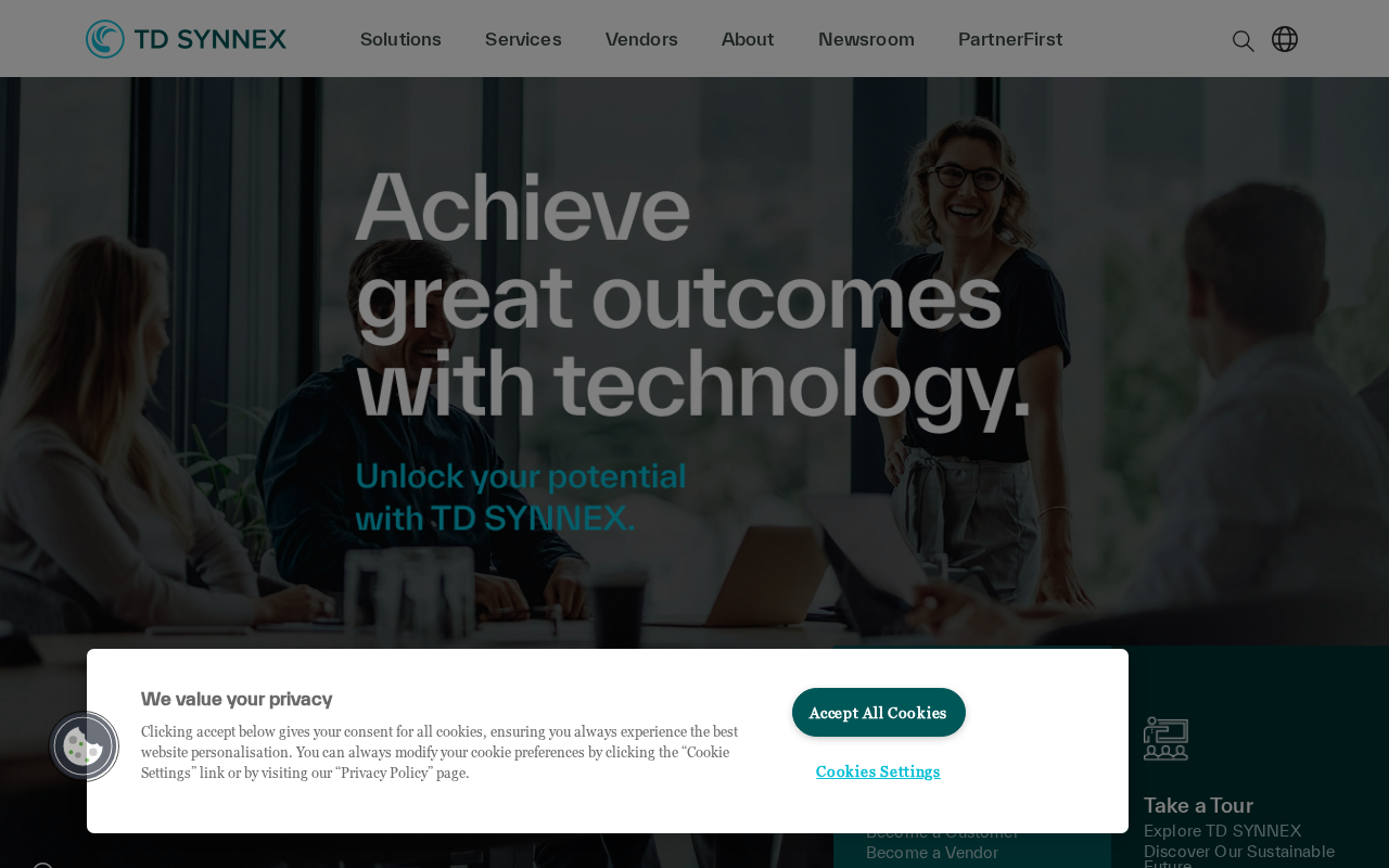 Screenshot of tdsynnex.com