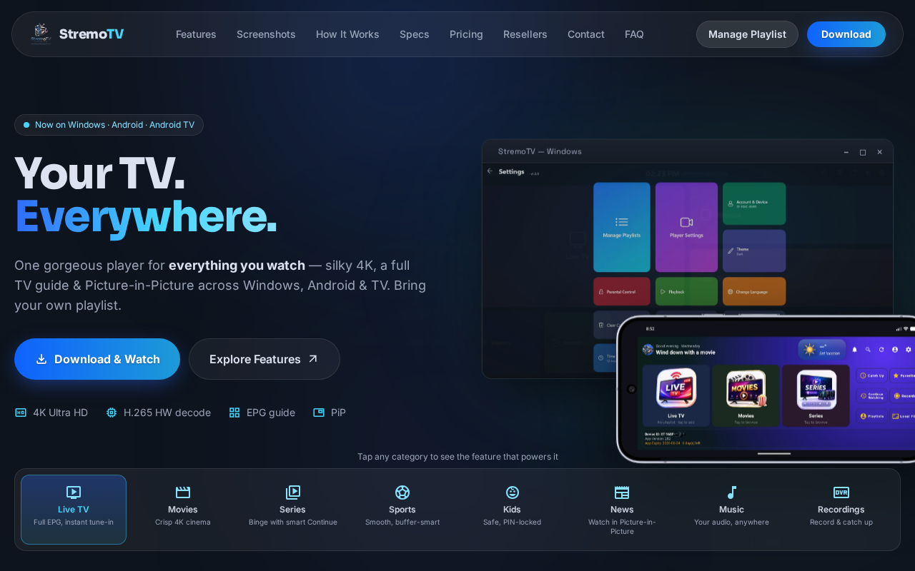 Screenshot of stremo.tv