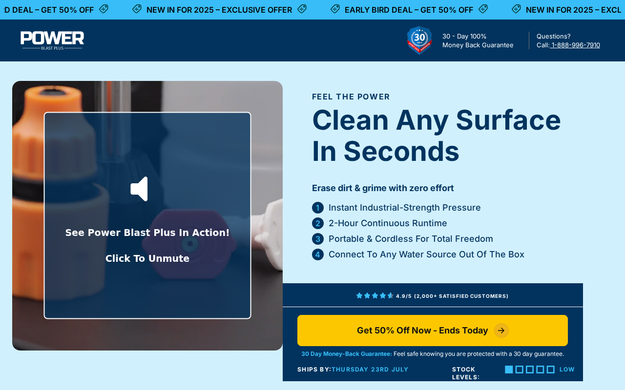 Screenshot of powerblastdirect.com