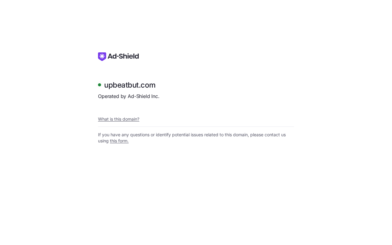 Screenshot of upbeatbut.com