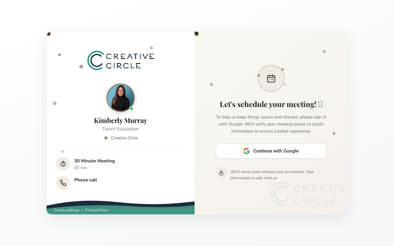 Screenshot of creativecircle-hiring.com