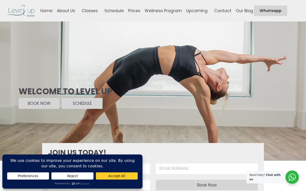 Screenshot of leveluppilates.ae