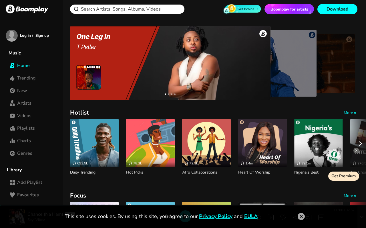 Screenshot of boomplaymusic.com