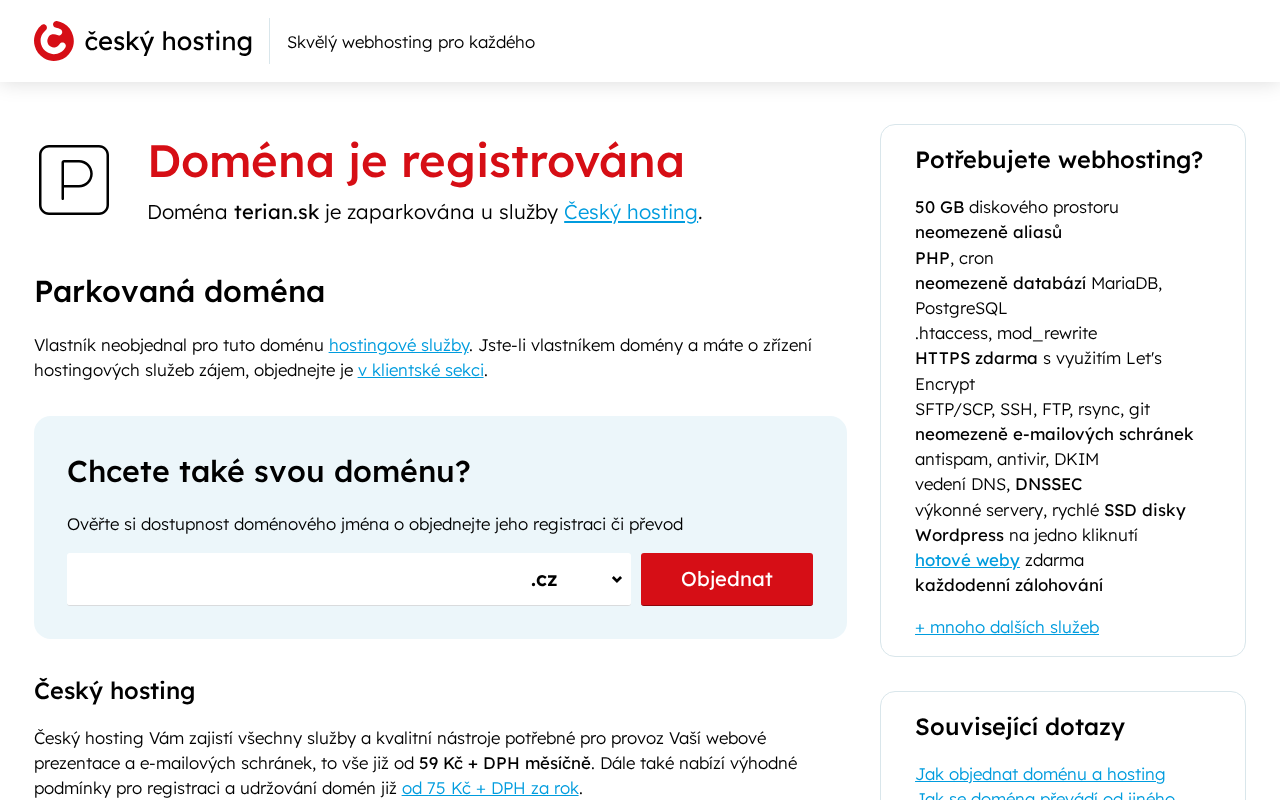 Screenshot of terian.sk