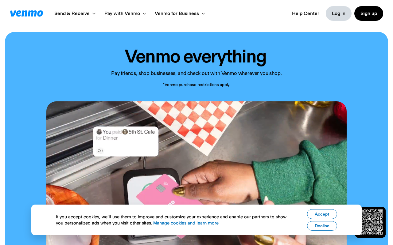 Screenshot of venmo.com