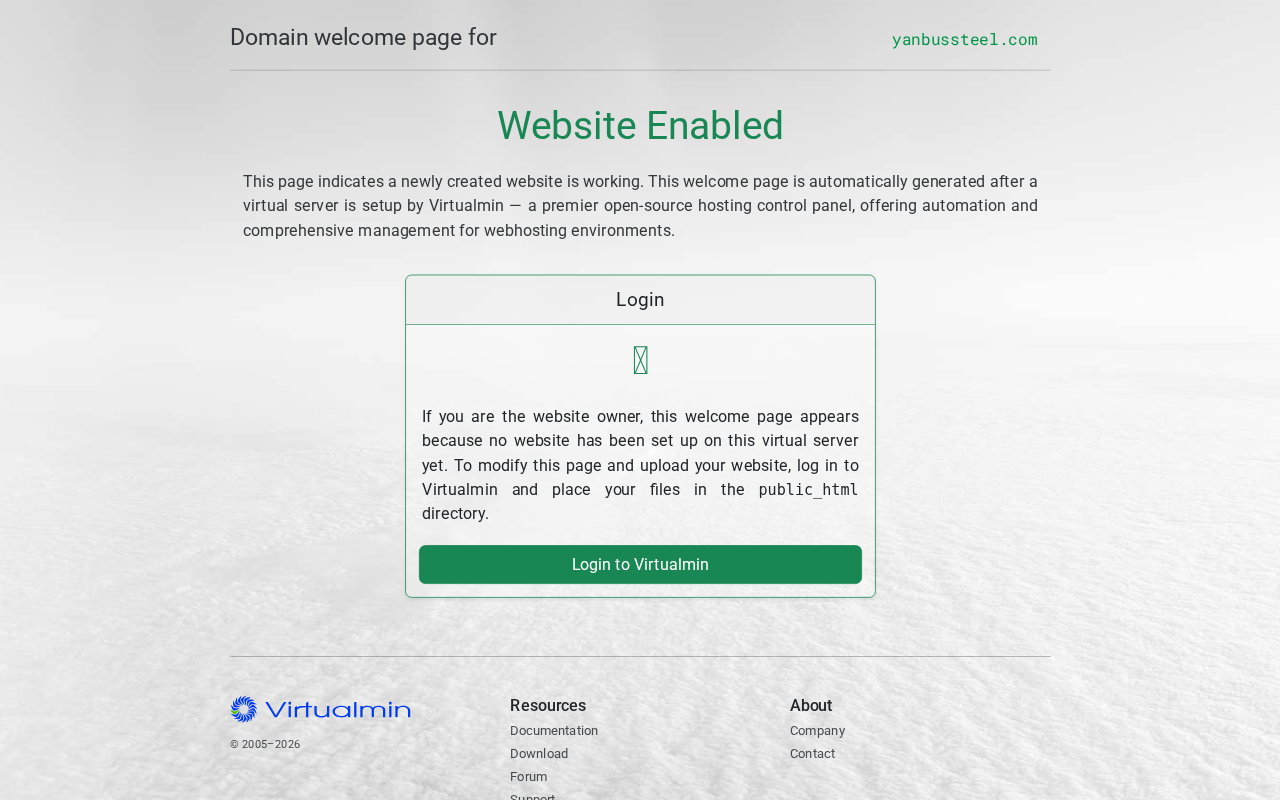 Screenshot of yanbussteel.com